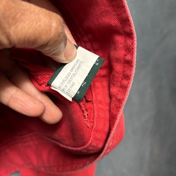 Lauren Ralph Lauren Red Denim Jacket Button Up Y2K Jean Streetwear Preppy Large - Picture 14 of 14